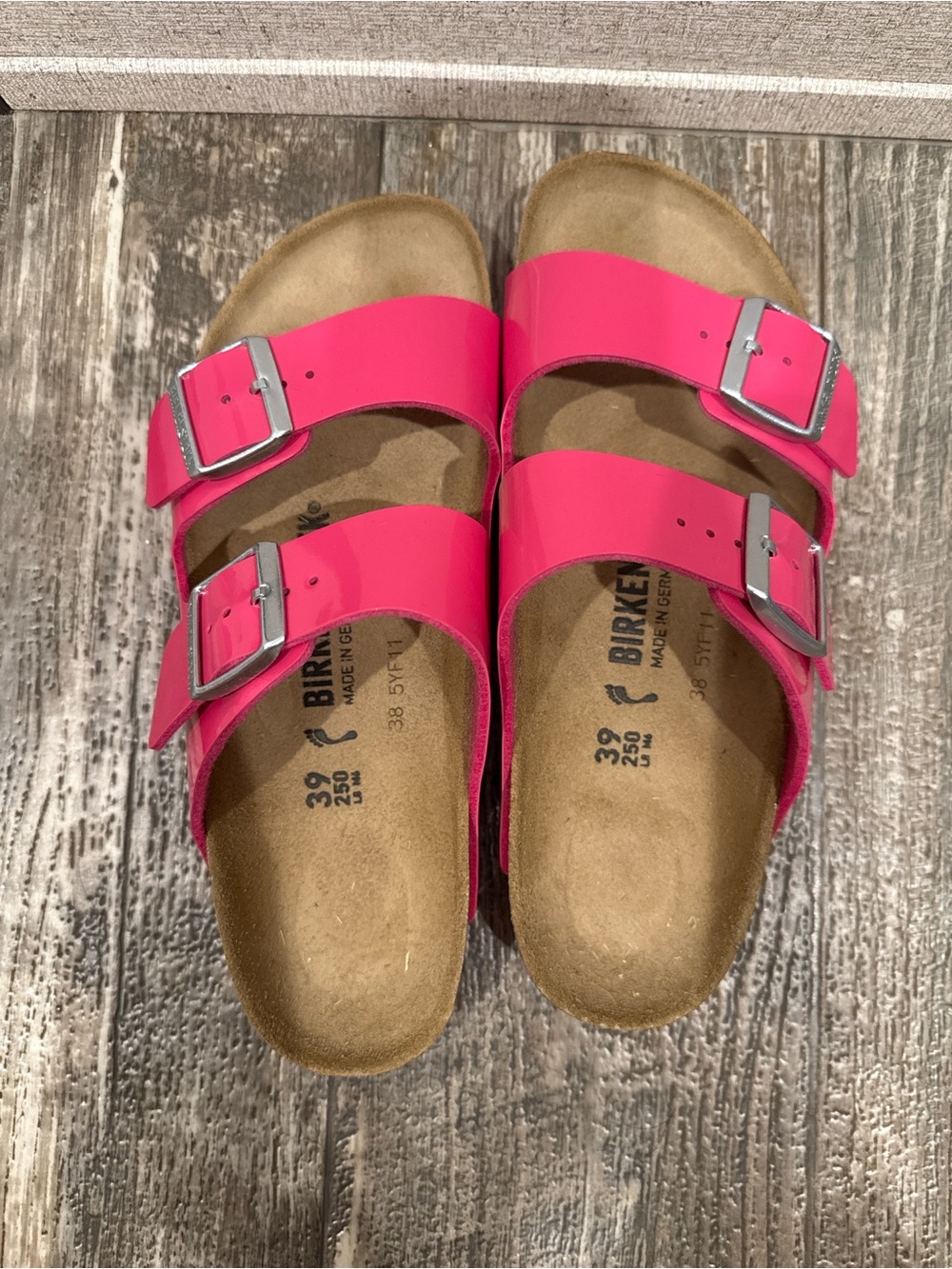 Birkenstock Double-Strap Sandals in Bright Pink